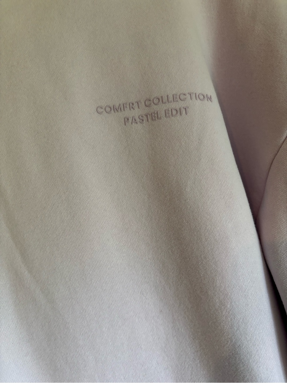 Comfort Collection Pastel Edit Embossed Crewneck lavender, clothes